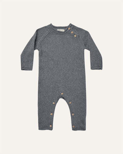 COZY HEATHERED KNIT JUMPSUIT - quincy mae - BØRN BABY