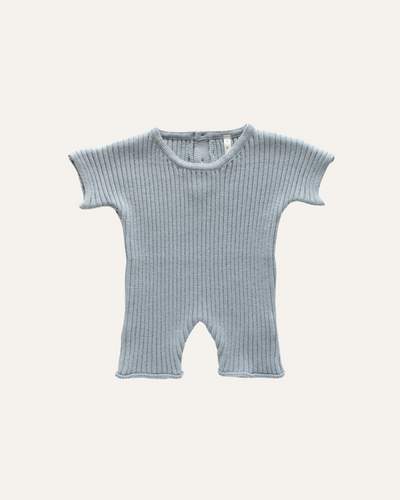 RIBBED KNIT TEE PLAYSUIT - oat children - BØRN BABY