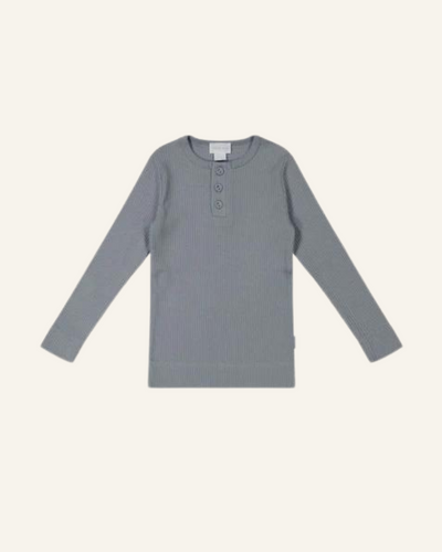 COTTON MODAL LONG SLEEVE HENLEY