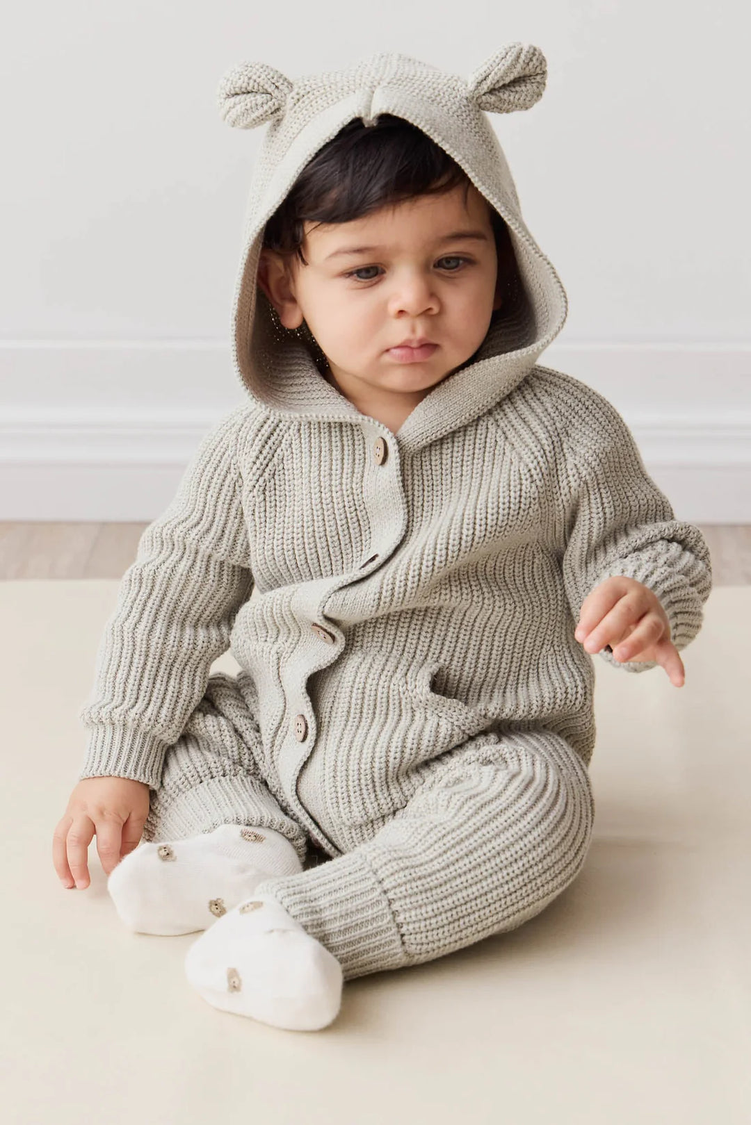 BEAR KNIT ONEPIECE | bornbaby