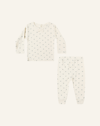 POINTELLE LONG SLEEVE TEE + LEGGING
