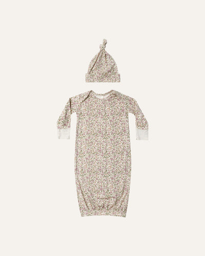 BAMBOO BABY GOWN + HAT - BØRN BABY