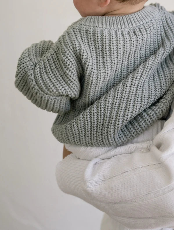 Chunky fashion knit baby sweater