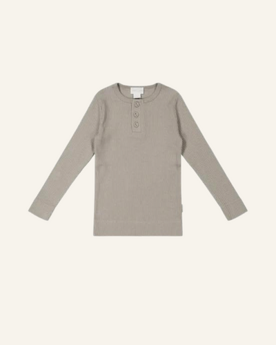 COTTON MODAL LONG SLEEVE HENLEY