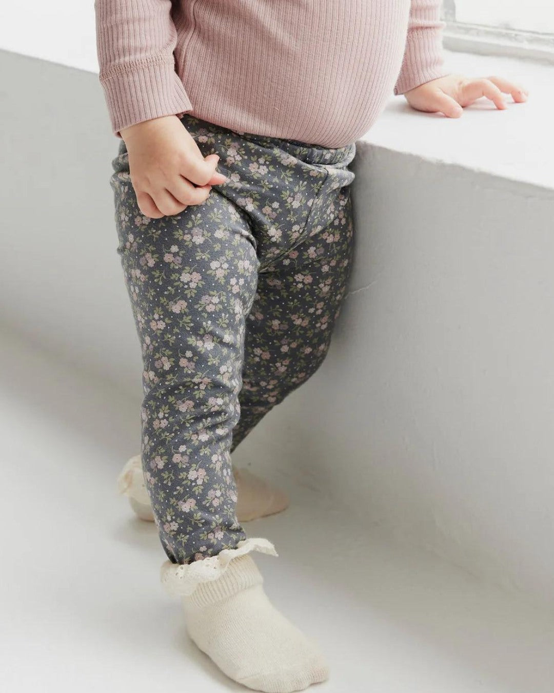 Jamie Kay Cotton Legging 7Y Rosalie Floral Lava BORN Baby