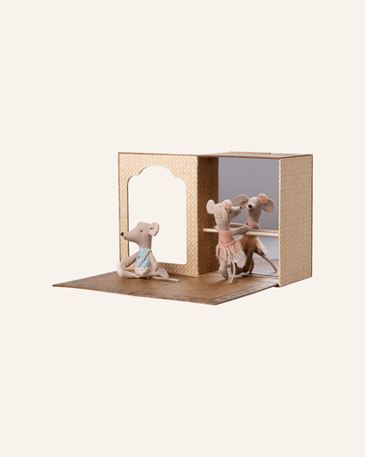 BALLET MICE IN DANCE STUDIO, LITTLE SISTER AND BROTHER
