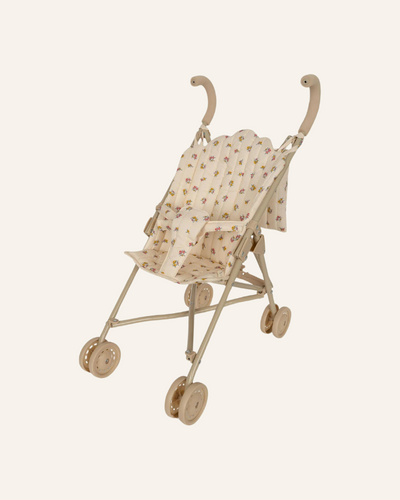 wooden baby doll stroller Konges Sløjd Doll Stroller Fleur Coloré