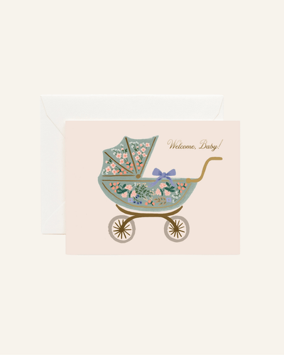 CARD - FLORAL PRAM - rifle paper co. - bornbaby