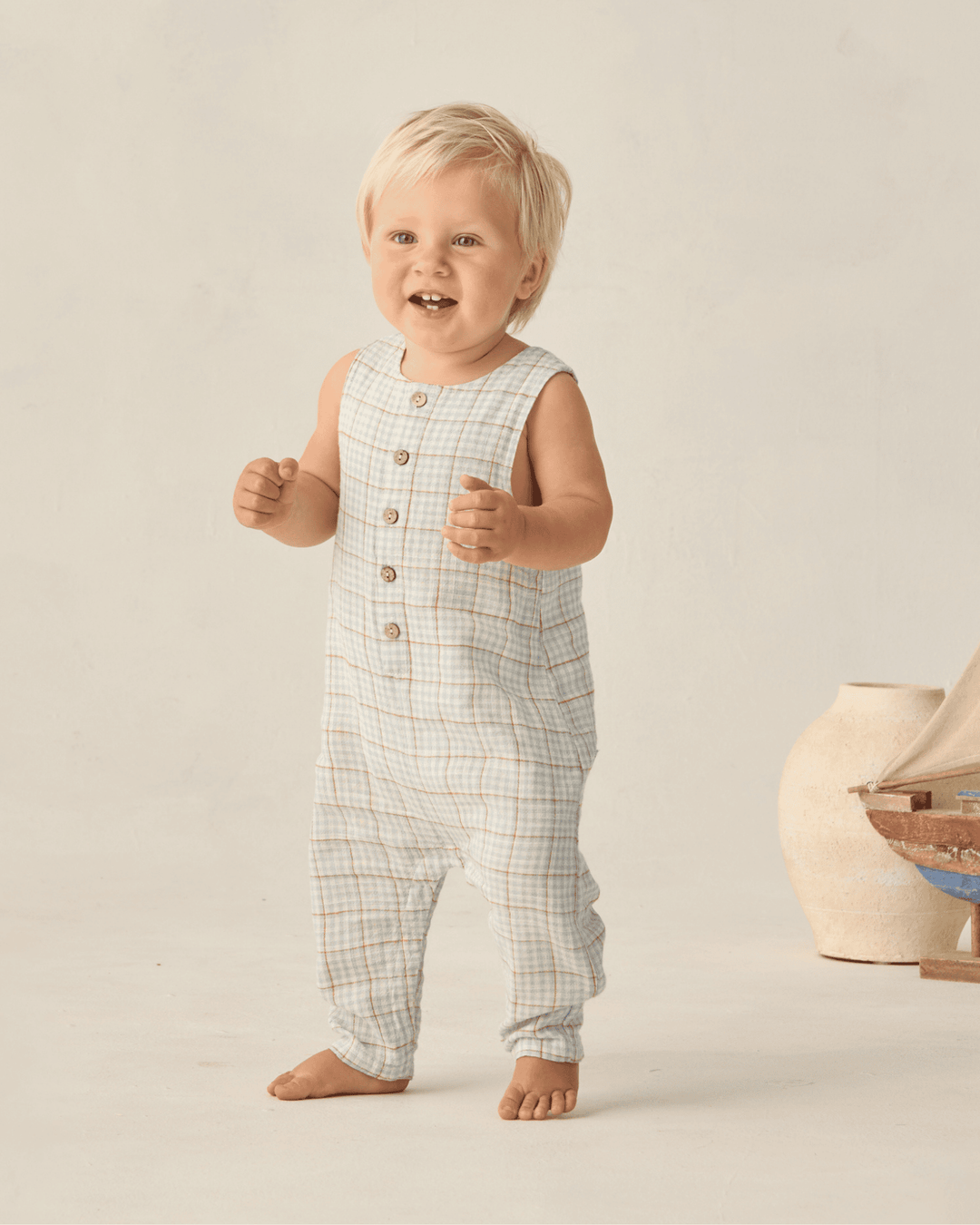 【Apolina】Joan Romper 18-24m Laureline Romper in Whistledown | Mini Romper - Amanda Uprichard