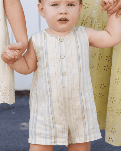 【Apolina】Joan Romper 18-24m Judie Romper in Limoncello | Dressy Mini Romper - Amanda Uprichard