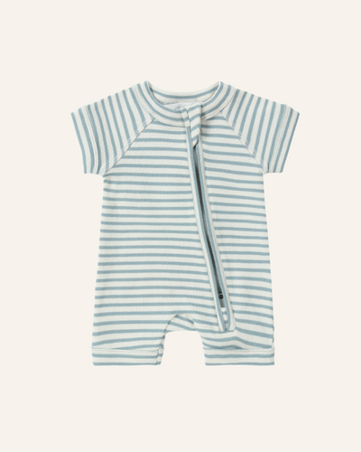 ORGANIC ZIP SUIT SHORT SLEEVE - susukoshi - BØRN BABY