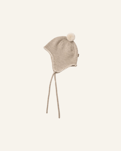 POMMA KNIT BONNET - wheat - bornbaby