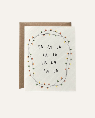 FA LA LA GREETING CARD - everglow handmade - BØRN BABY